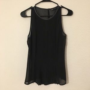 Zara Pleated Sleeveless Blouse